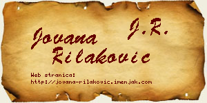 Jovana Rilaković vizit kartica